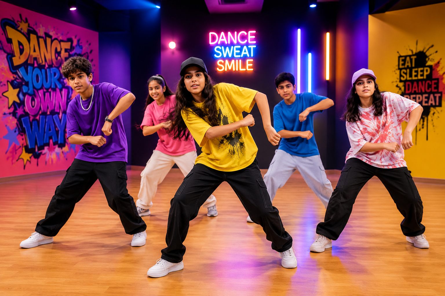 Students dancing together